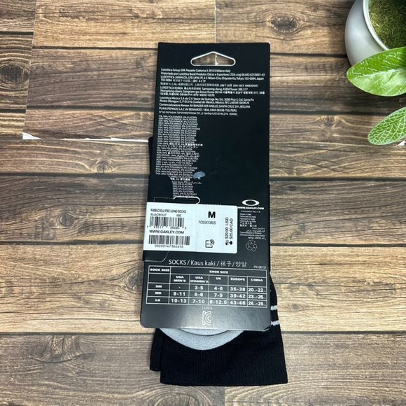 Oakley Ribbed Ellipse Long Socks NWT Size Medium (Black) *Unopened* Unisex - Picture 5 of 8